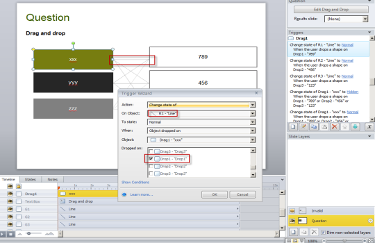 Changing the lines into normal state using triggers