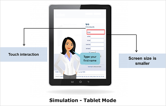 Simulations - Tablet mode