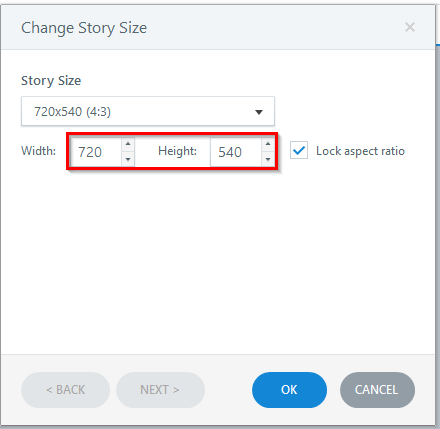 Select the same dimensions as the earlier project.