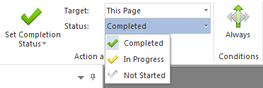 Completed Status Action Condition
