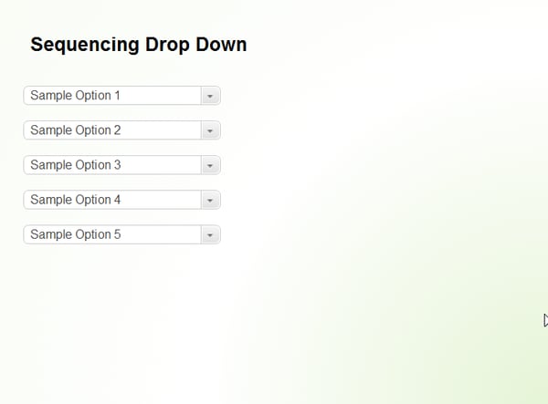 Sequencing Drop Down