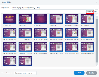 Import all project slides