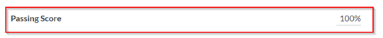 Change Passing Score