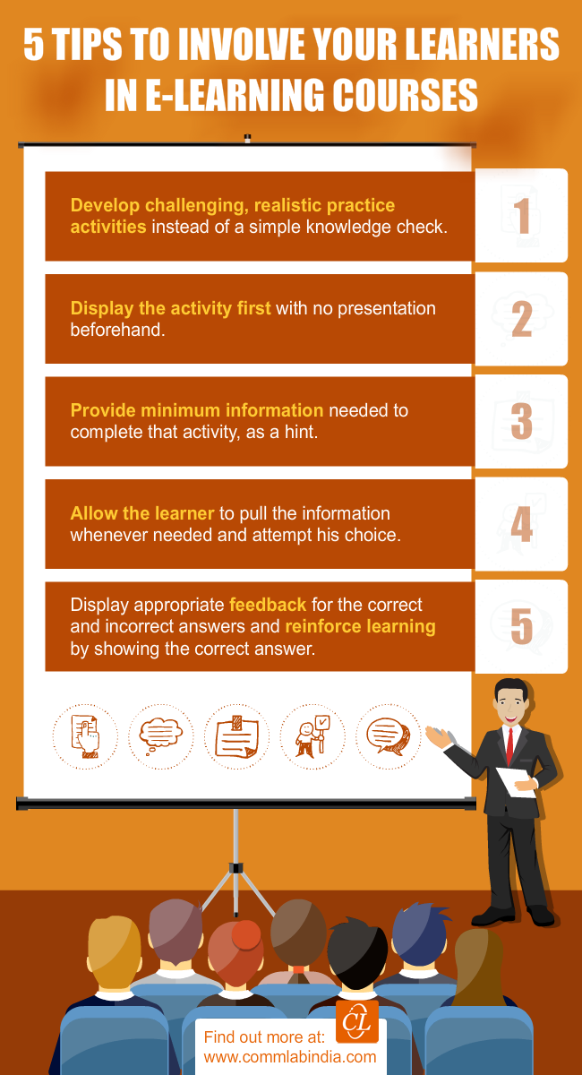 5 Tips to Involve your Learners in E-learning Courses [Infographic]