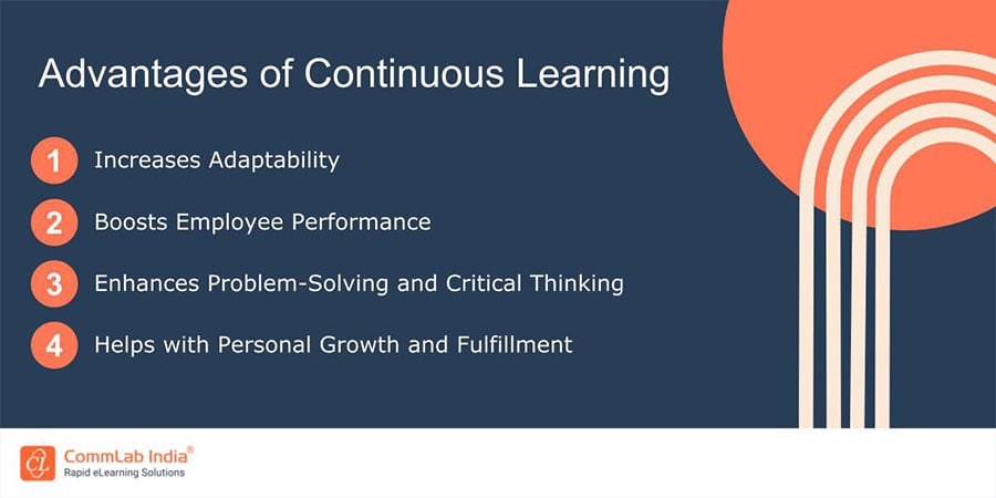 A Few Advantages of Continuous Learning