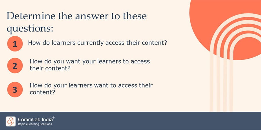 Access to Course Content in eLearning Design