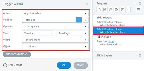 Add a trigger on each page to update currentpage and totalpage 2