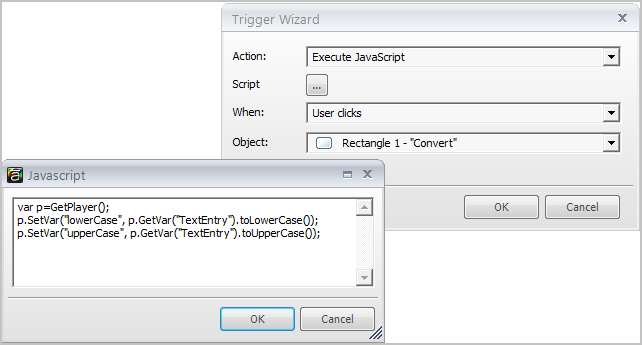 Add a trigger to execute java script