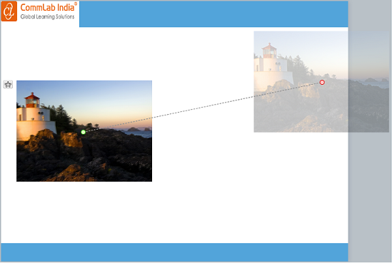 Adjust the position of line motion path- step 5