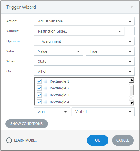 Adjust the variable to become true