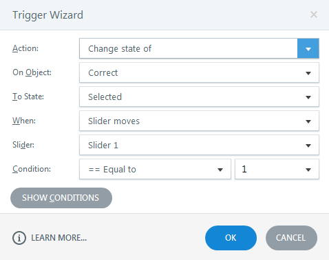 Change the state of rectangle correct to selected