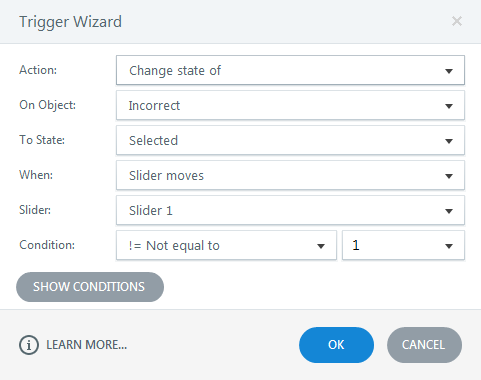 Change the state of rectangle incorrect to selected