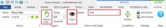 Click on the target option