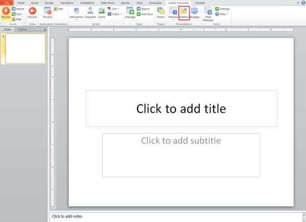 Click publish button