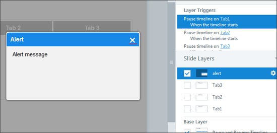 Create a slide layer name alert