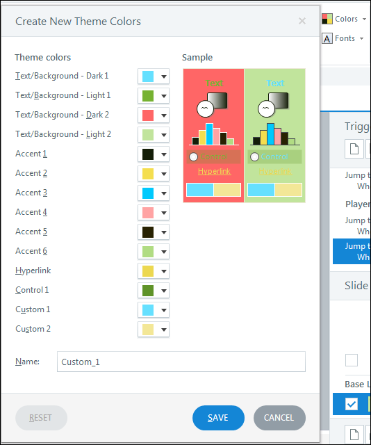 Create new theme colors