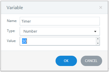 Create one variable with number type