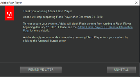 Current Status of Adobe Flash