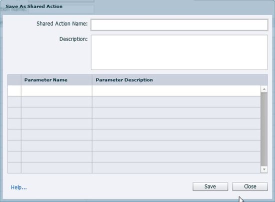 Enhancements Shared actions