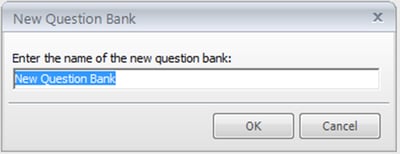 Enter the preferred name for the question bank