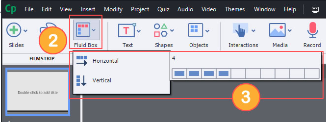 Fluid boxes in Captivate 2017