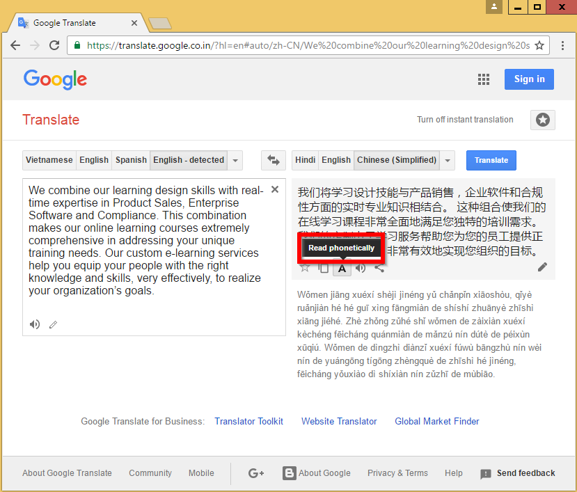 Use Google Translate