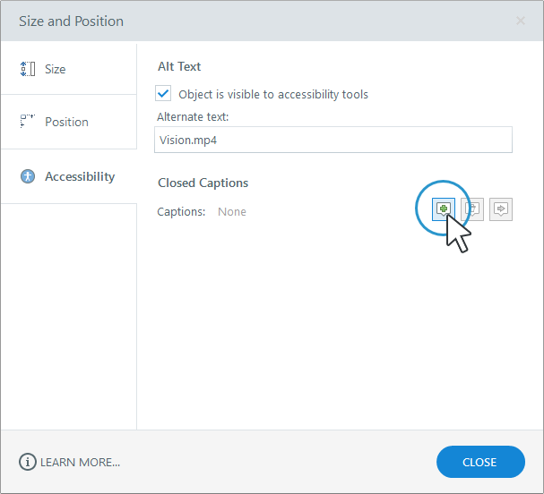 Import Closed Captions for Videos & Audio