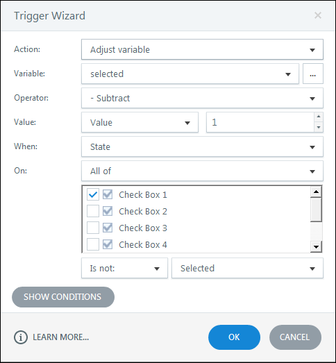 Interactivities With Easy-to-use Triggers and Variables3.a