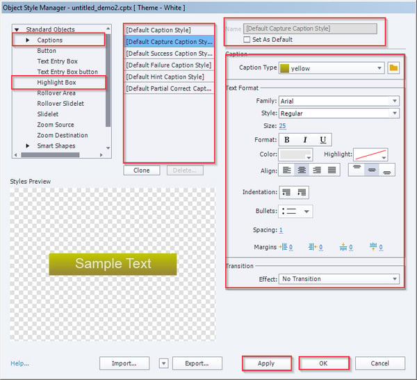 Object Style Manager in Adobe Captivate 9