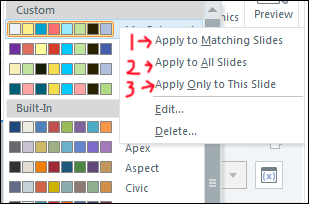 Options to assign color themes