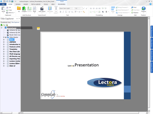 Powerpoint slides imported into lectora