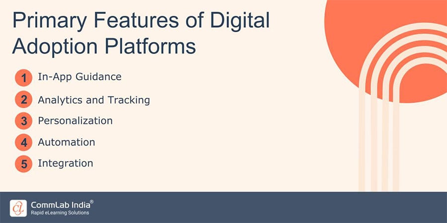 Primary Features of Digital Adoption Platforms