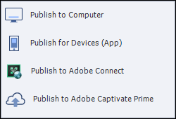 Publishing Options in Adobe Captivate