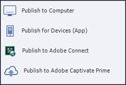 Publishing Options in Adobe Captivate Publishing Options in Adobe Captivate