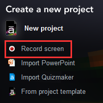 Record Screen Button