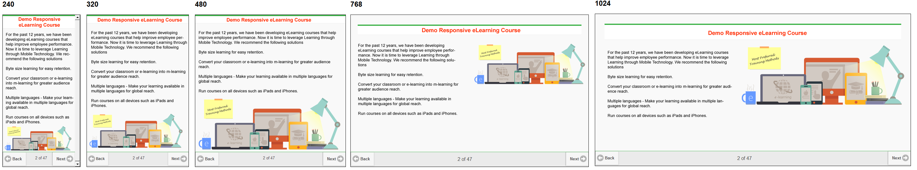 Responsive course