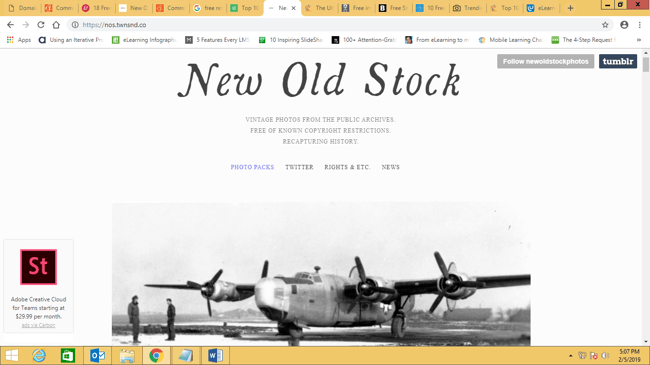Screenshot of New Old Stock website
