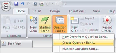 Select Create Question Bank option 2