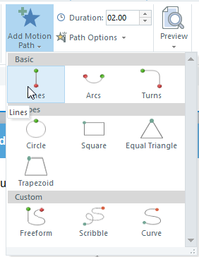 Select the object and go to animations tab