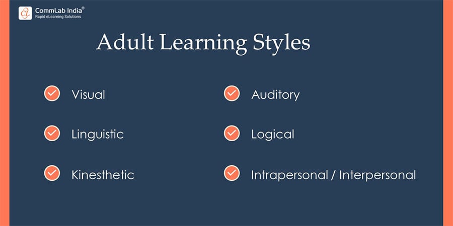 The Six Adult Learning Styles for Training