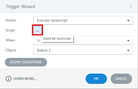 Use the variables to create the trigger Step 3