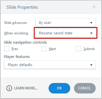 Change the revisiting property to resume