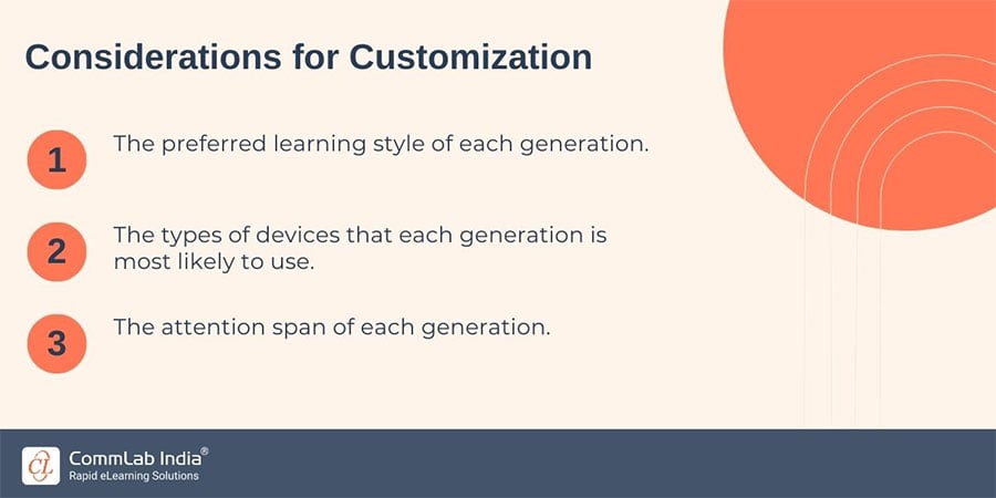 considerations for customization