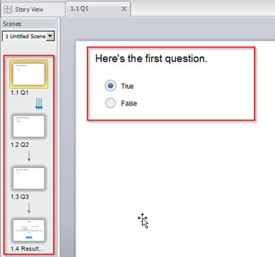 Create a quiz in Storyline