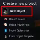 Create New Storyline Project