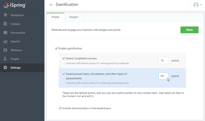 Gamification in iSpring