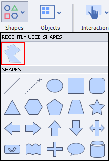 Recently Used Shape