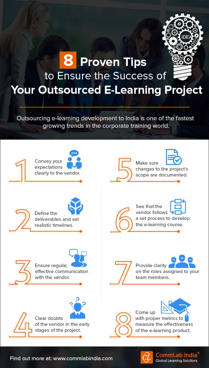 8 Proven Tips to Ensure the Success of Your Outsourced E-learning Project [Infographic]