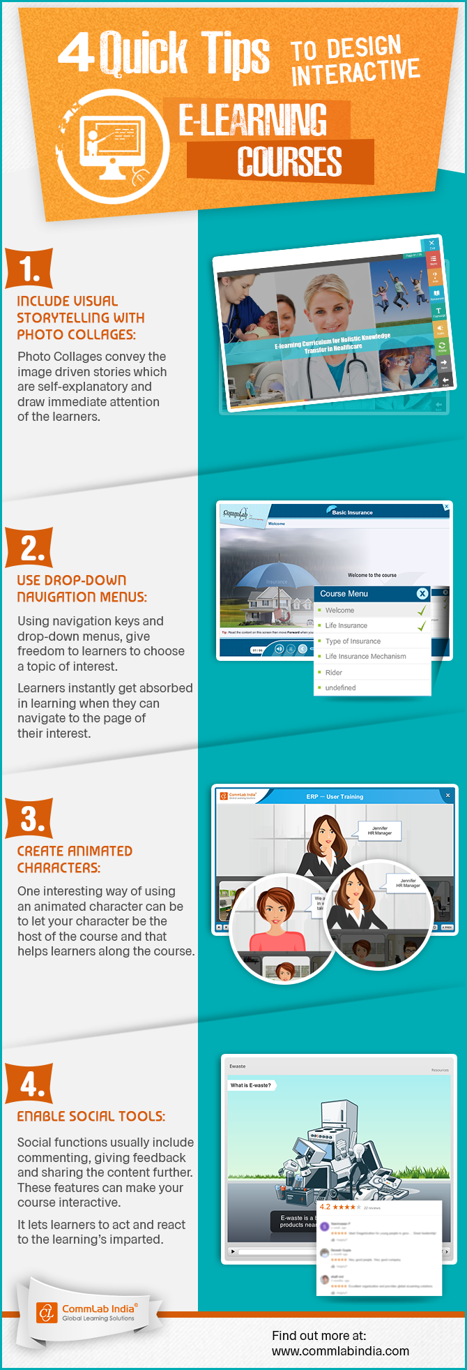 4 Quick Tips to Design Interactive E-learning Courses [Infographic]
