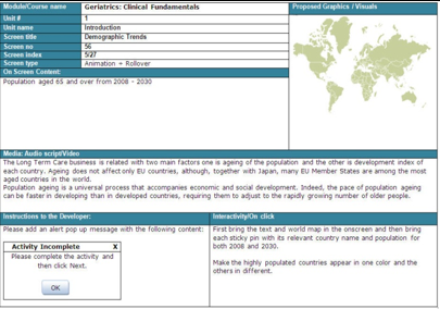 Screenshot of Storyboard